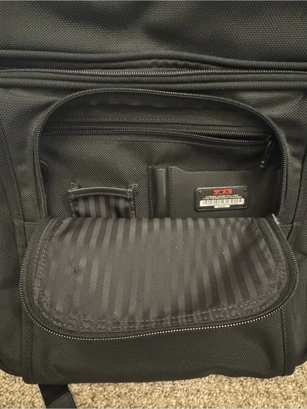 New TUMI 2640D4 Ballistic Nylon Briefpack Backpack Black